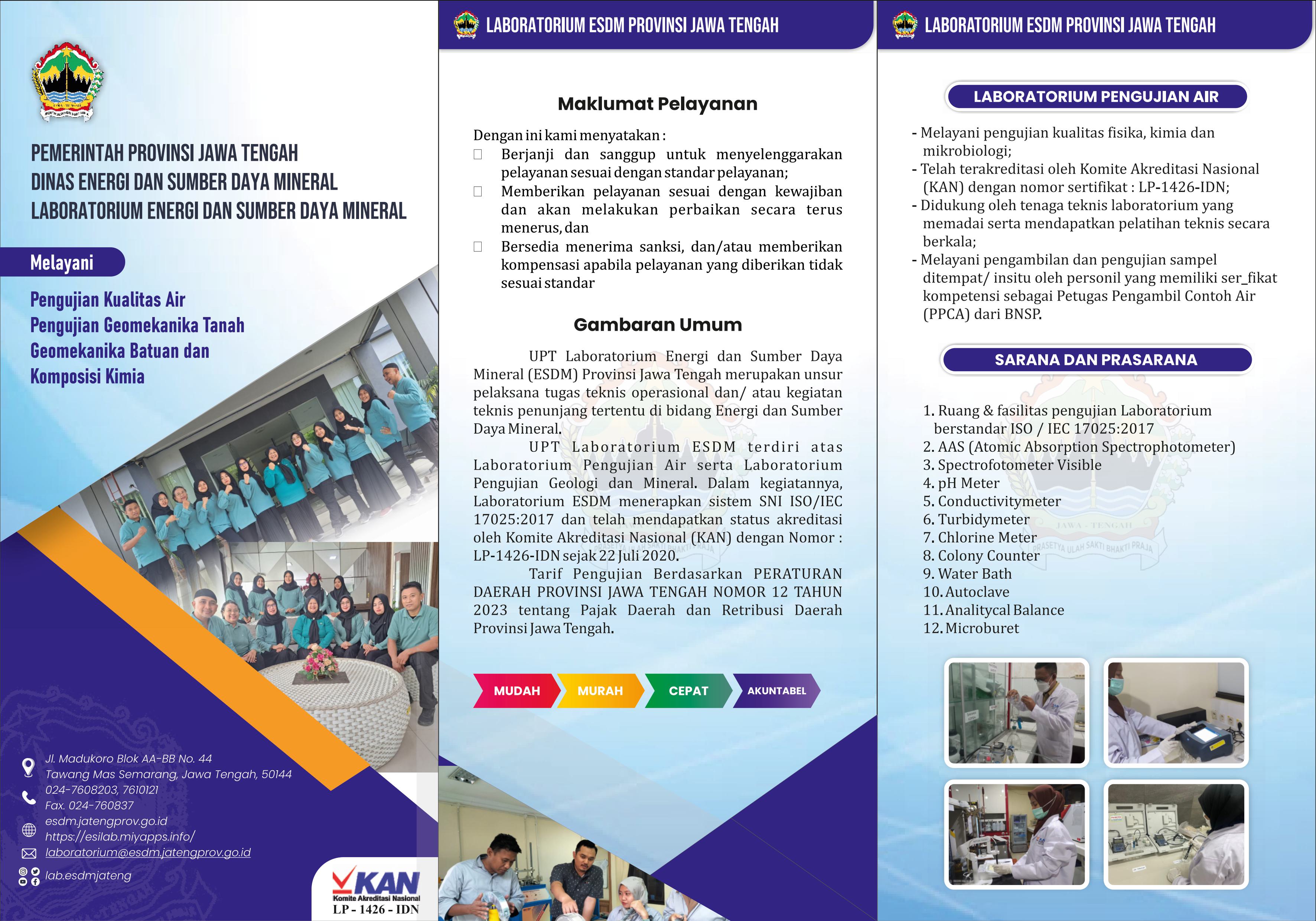 Layanan Laboratorium Dinas ESDM Provinsi Jawa Tengah