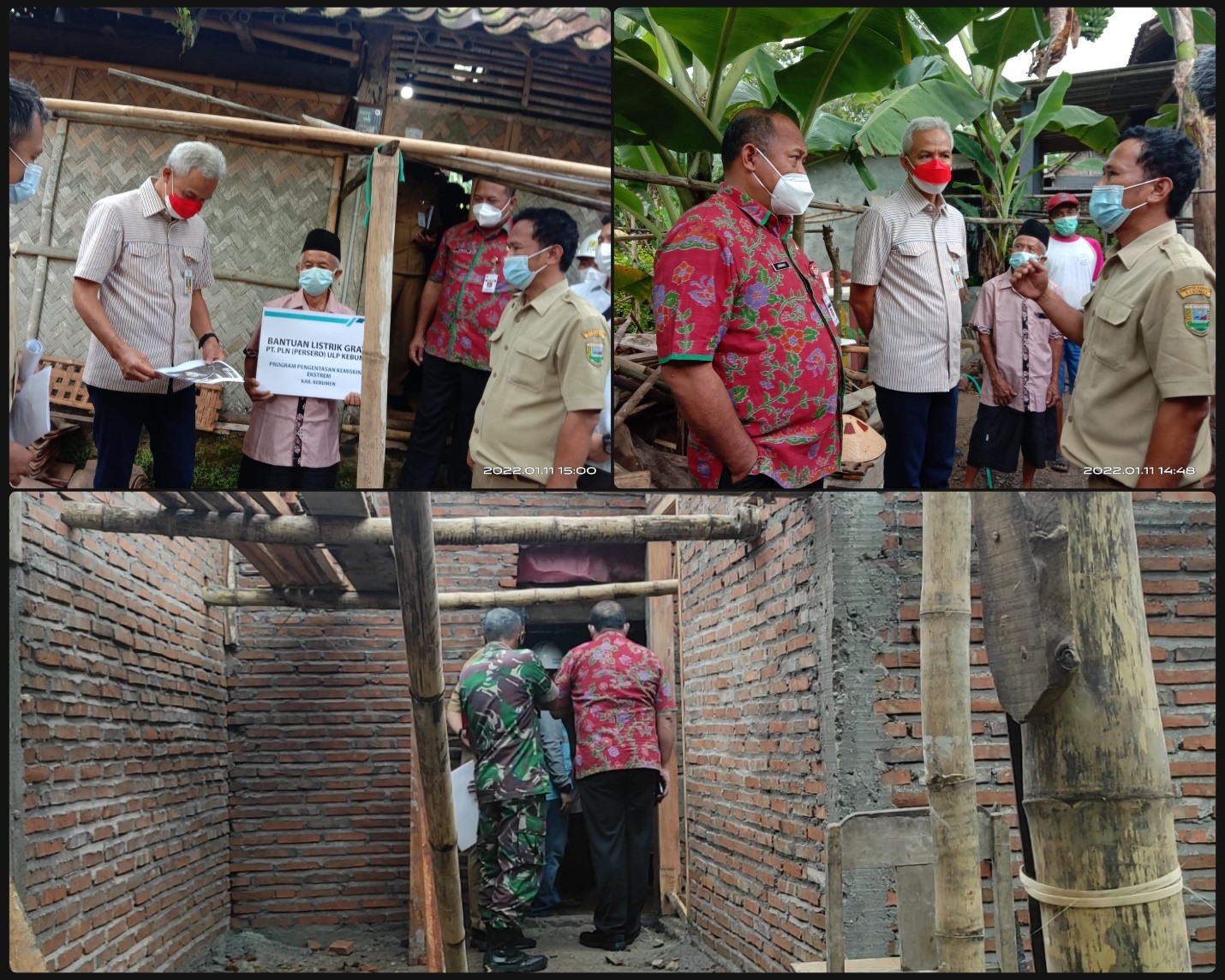 Kunjungan Kerja Gubernur Jateng Mengecek Bantuan Listrik Gratis di Kabupaten Kebumen